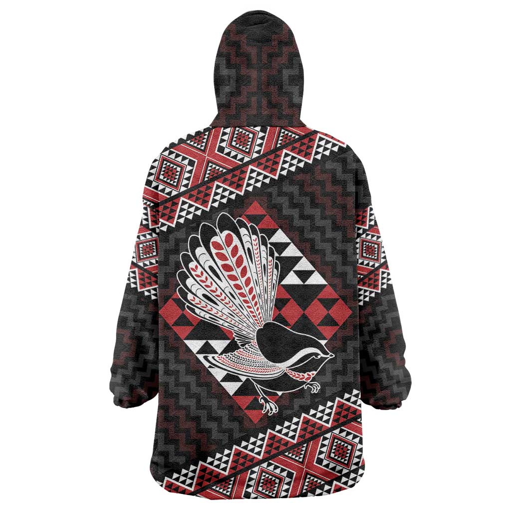 Taniko Aotearoa Wearable Blanket Hoodie Poutama Mix Piwakawaka - Vibe Hoodie Shop