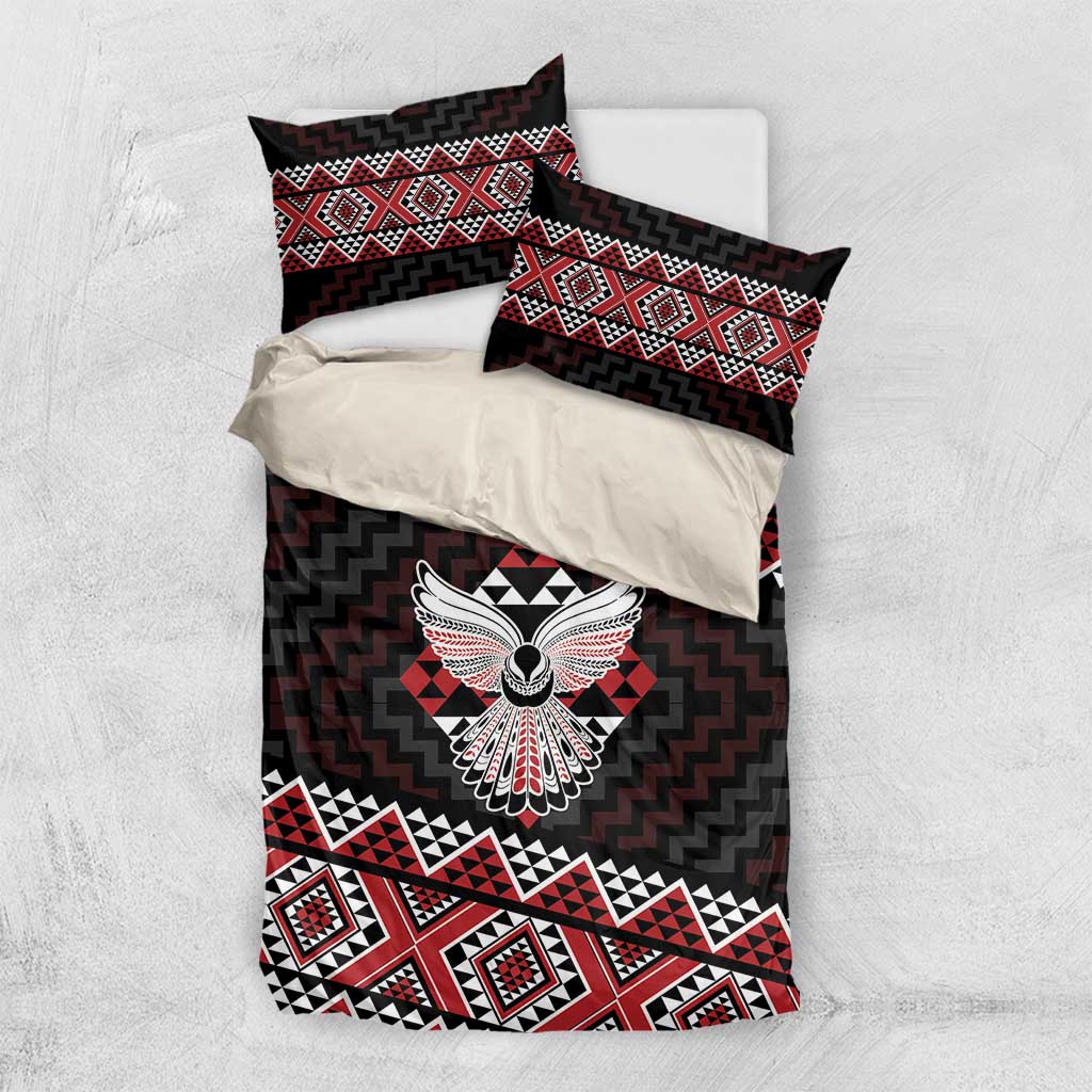 Taniko Aotearoa Bedding Set Poutama Mix Piwakawaka - Ver02 - Vibe Hoodie Shop