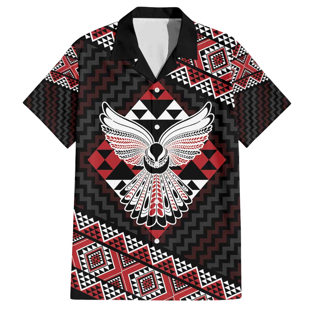 Taniko Aotearoa Family Matching Puletasi and Hawaiian Shirt Poutama Mix Piwakawaka - Ver02