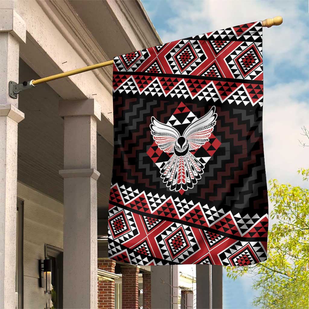 Taniko Aotearoa Garden Flag Poutama Mix Piwakawaka - Ver02 - Vibe Hoodie Shop