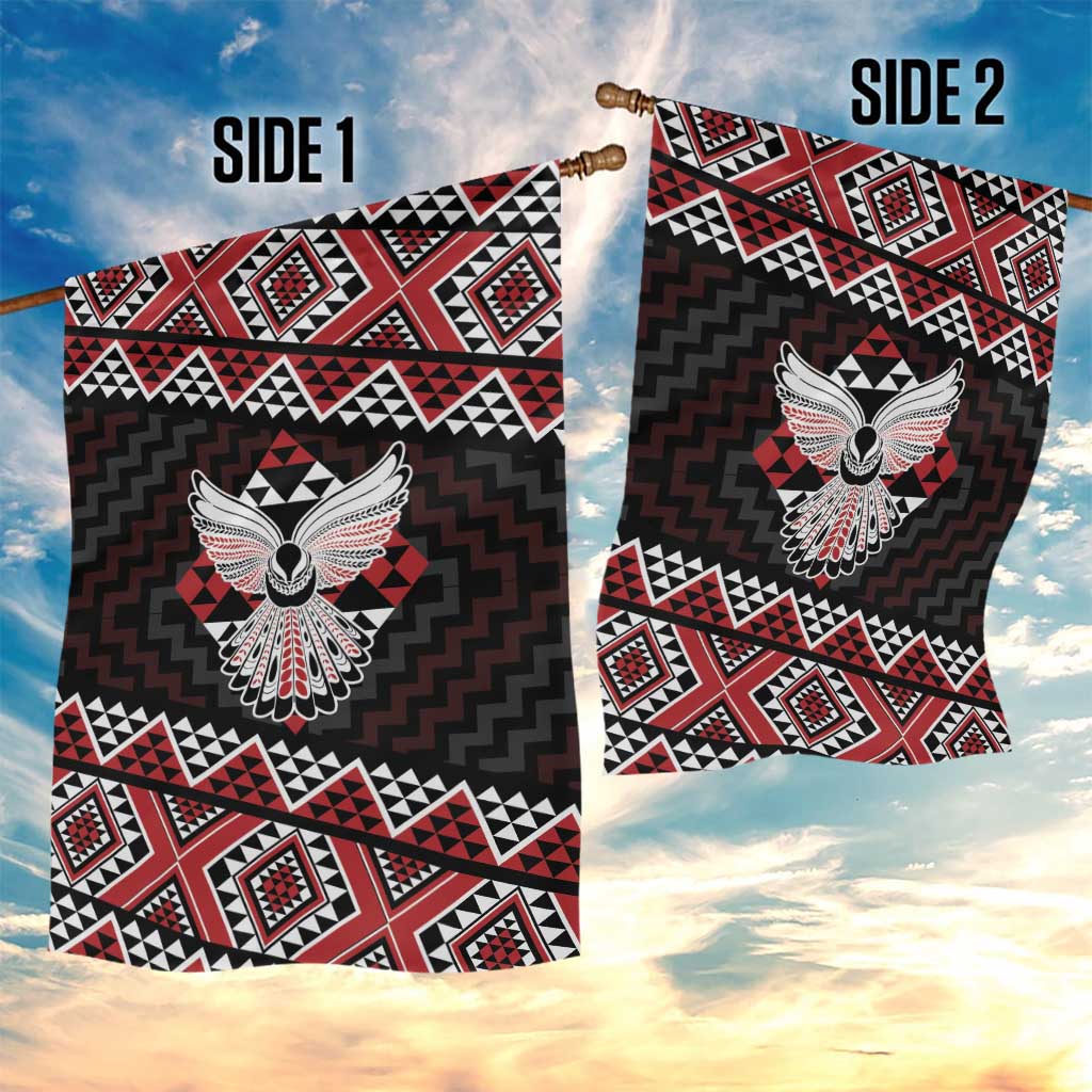 Taniko Aotearoa Garden Flag Poutama Mix Piwakawaka - Ver02 - Vibe Hoodie Shop