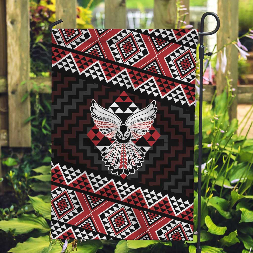 Taniko Aotearoa Garden Flag Poutama Mix Piwakawaka - Ver02 - Vibe Hoodie Shop