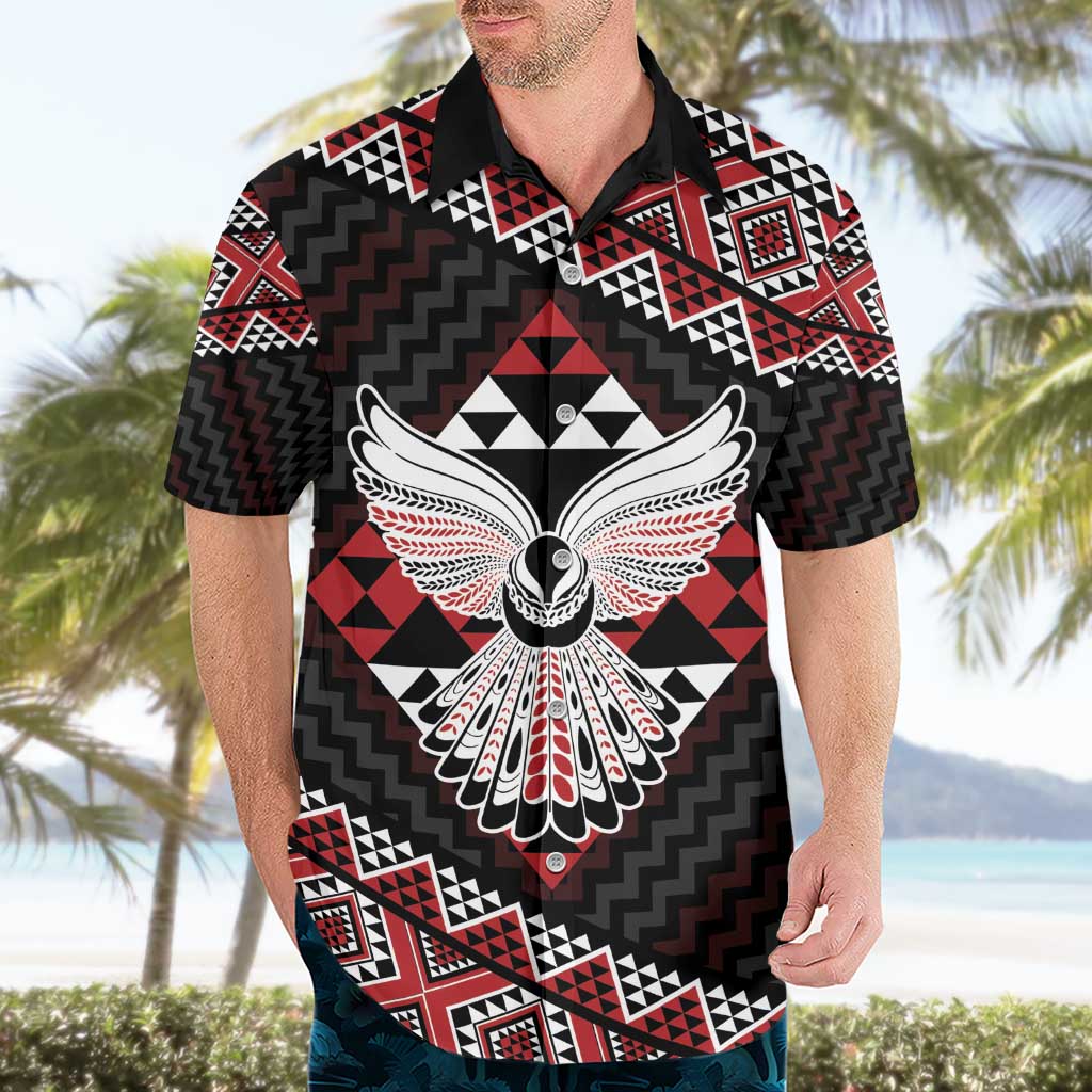 Taniko Aotearoa Hawaiian Shirt Poutama Mix Piwakawaka - Ver02 - Vibe Hoodie Shop