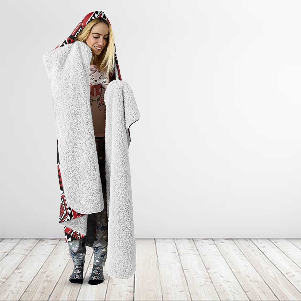 Taniko Aotearoa Hooded Blanket Poutama Mix Piwakawaka - Ver02