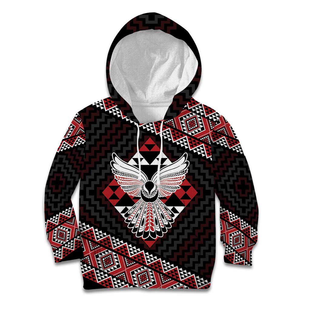 Taniko Aotearoa Kid Hoodie Poutama Mix Piwakawaka - Ver02 - Vibe Hoodie Shop