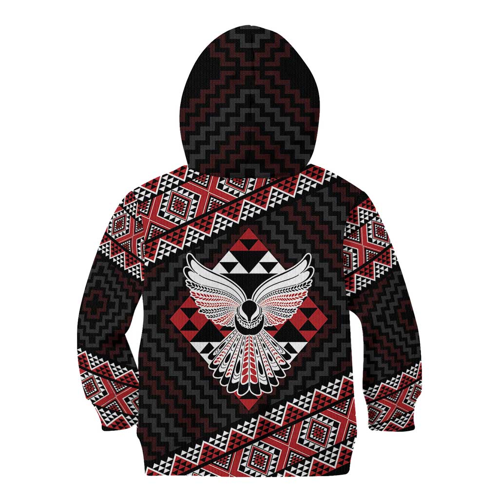 Taniko Aotearoa Kid Hoodie Poutama Mix Piwakawaka - Ver02 - Vibe Hoodie Shop