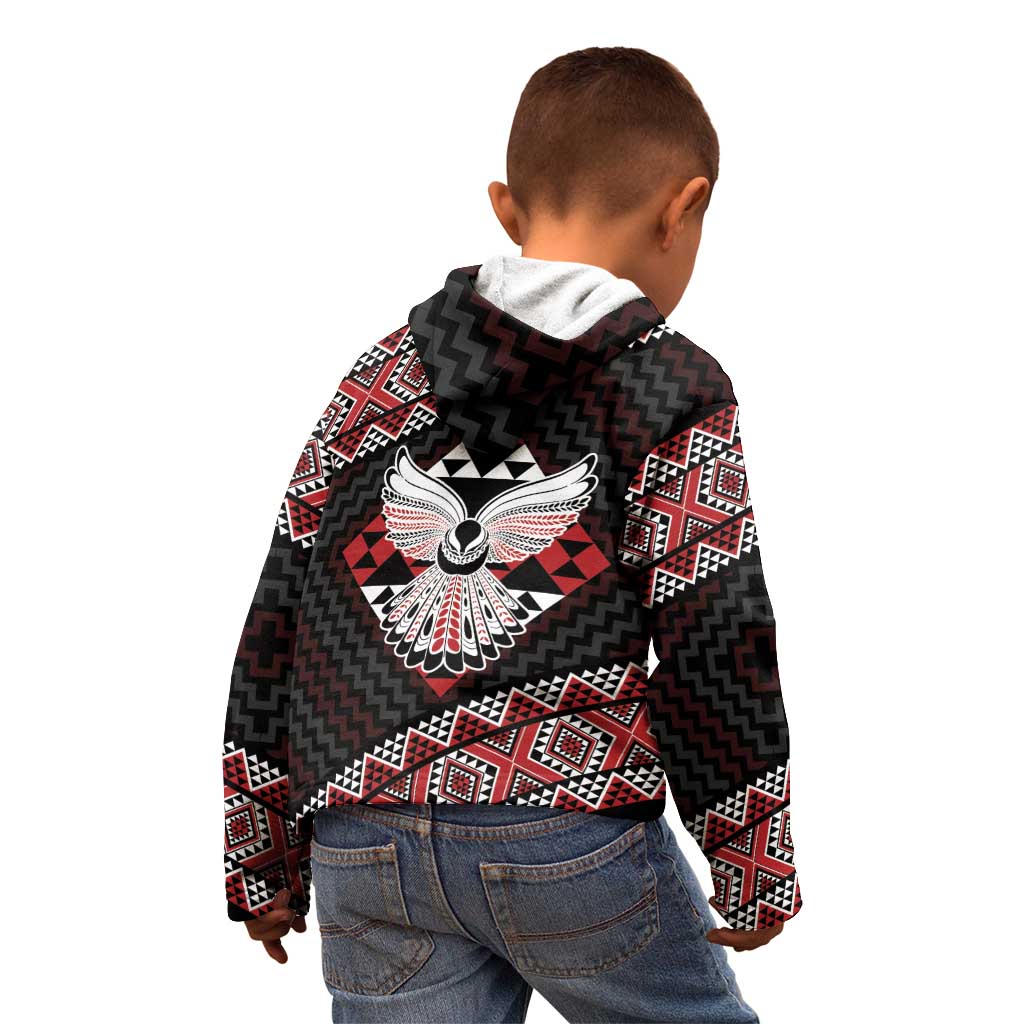 Taniko Aotearoa Kid Hoodie Poutama Mix Piwakawaka - Ver02 - Vibe Hoodie Shop