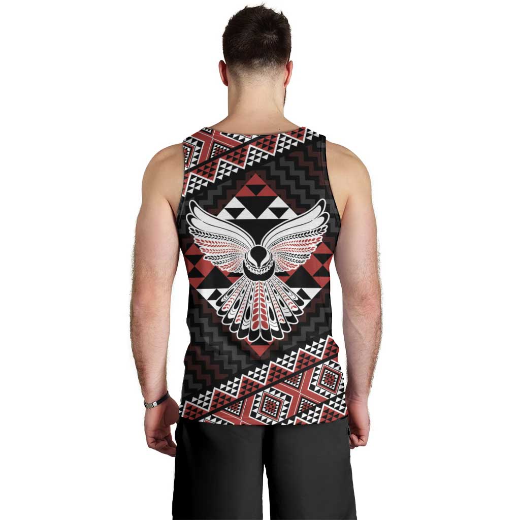 Taniko Aotearoa Men Tank Top Poutama Mix Piwakawaka - Ver02 - Vibe Hoodie Shop