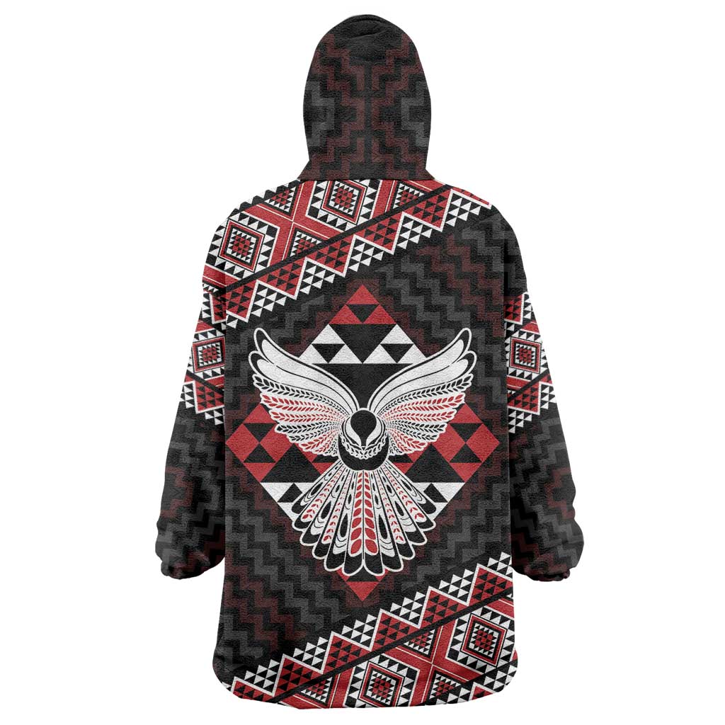 Taniko Aotearoa Wearable Blanket Hoodie Poutama Mix Piwakawaka - Ver02 - Vibe Hoodie Shop
