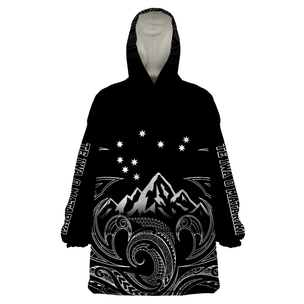 New Zealand Wearable Blanket Hoodie Maori Te Iwa o Matariki - Vibe Hoodie Shop