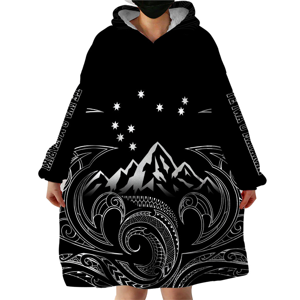 New Zealand Wearable Blanket Hoodie Maori Te Iwa o Matariki - Vibe Hoodie Shop