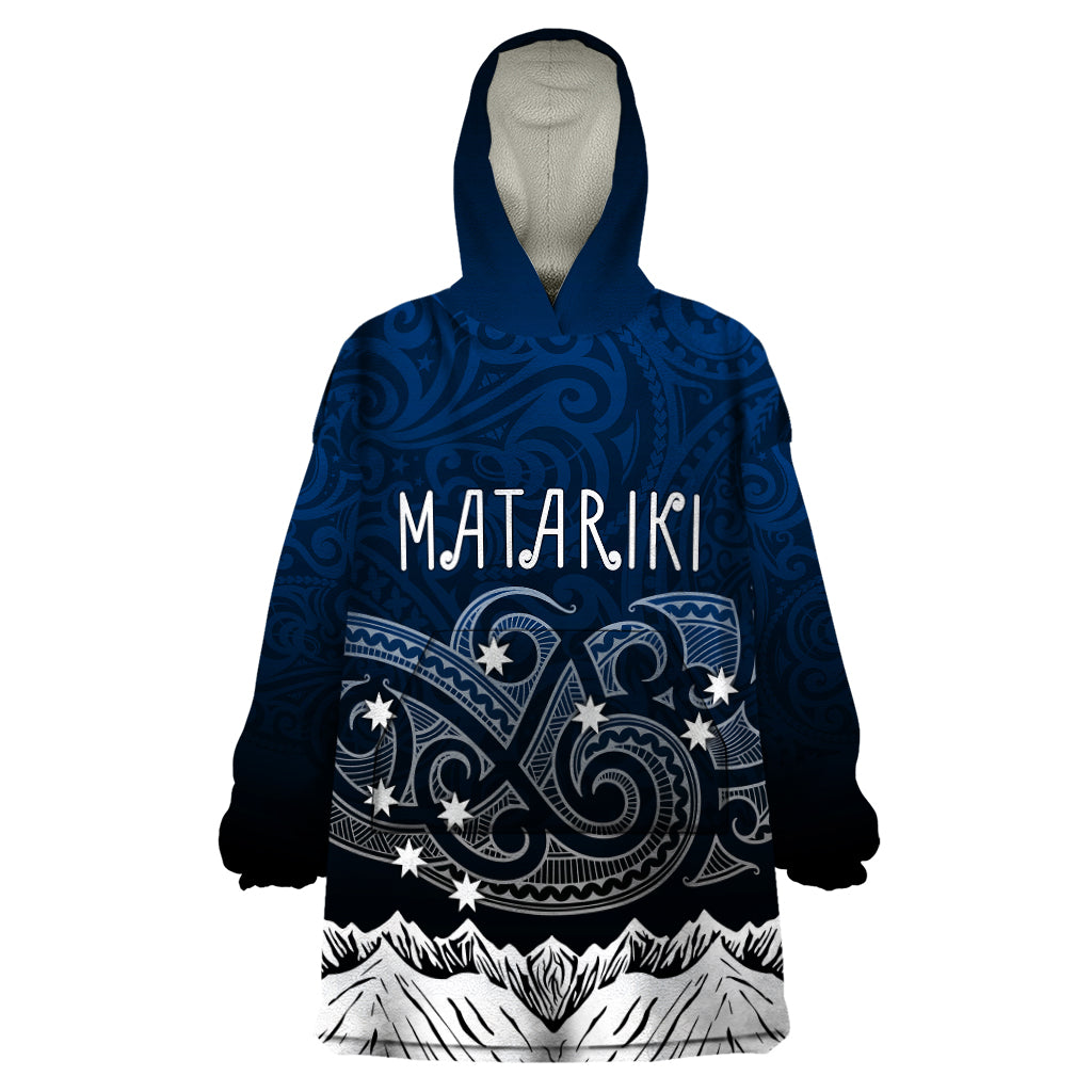 Personalised New Zealand Wearable Blanket Hoodie Matariki Maori Patterns - Gradient - Vibe Hoodie Shop