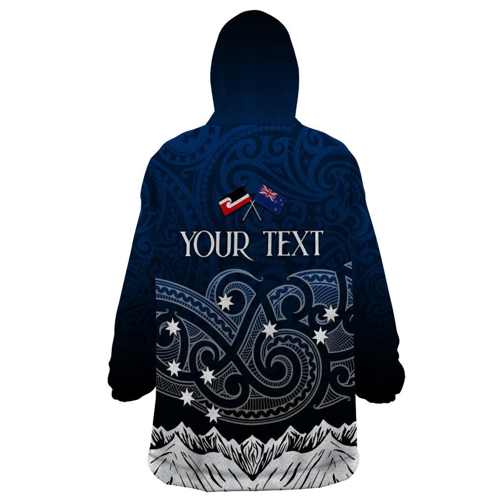 Personalised New Zealand Wearable Blanket Hoodie Matariki Maori Patterns - Gradient - Vibe Hoodie Shop