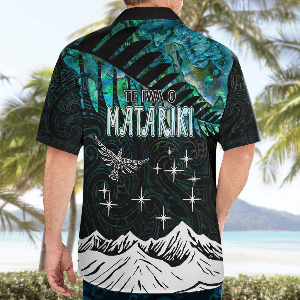 Personalised Maori New Year Hawaiian Shirt Matariki Mix Paua Shell - Vibe Hoodie Shop