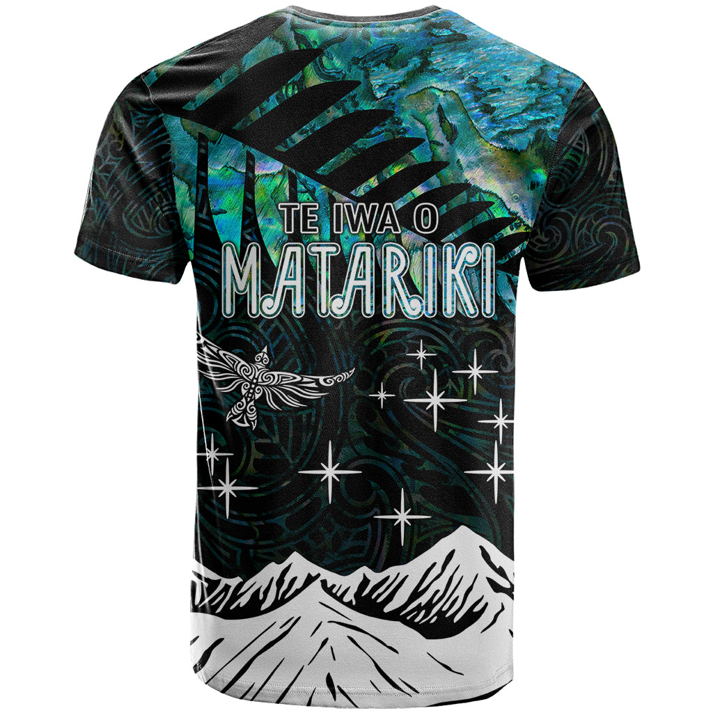 Personalised Maori New Year T Shirt Matariki Mix Paua Shell - Vibe Hoodie Shop