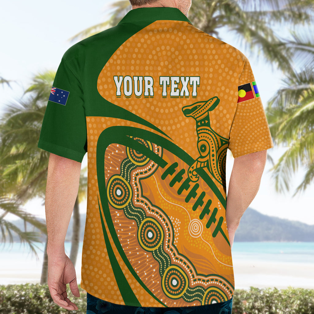 Personalised Aussie Wallabies Hawaiian Shirt Rugby World Cup Indigenous - Vibe Hoodie Shop