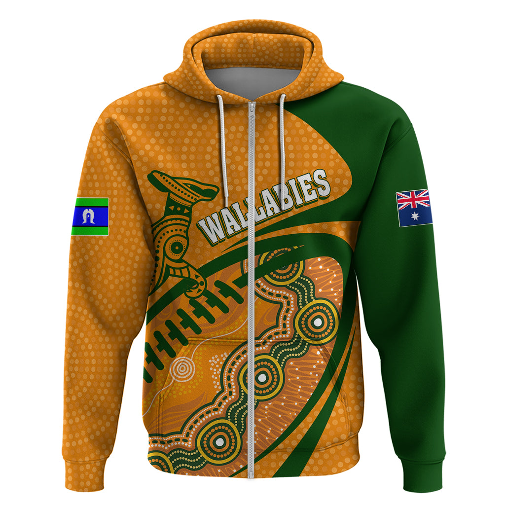 Personalised Aussie Wallabies Hoodie Rugby World Cup Indigenous LT7 - Vibe Hoodie Shop