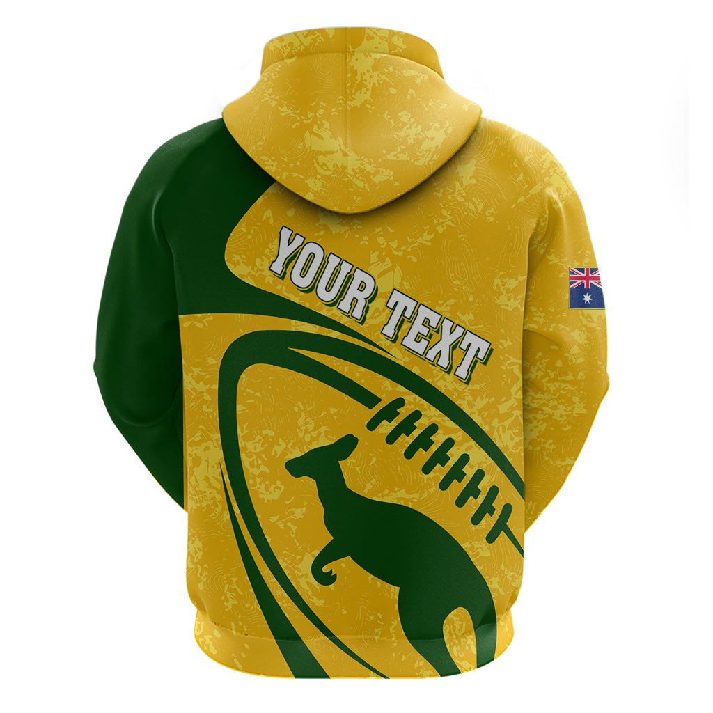Personalised Aussie Wallabies Hoodie Rugby World Cup Sporty Dynamic LT7 - Vibe Hoodie Shop