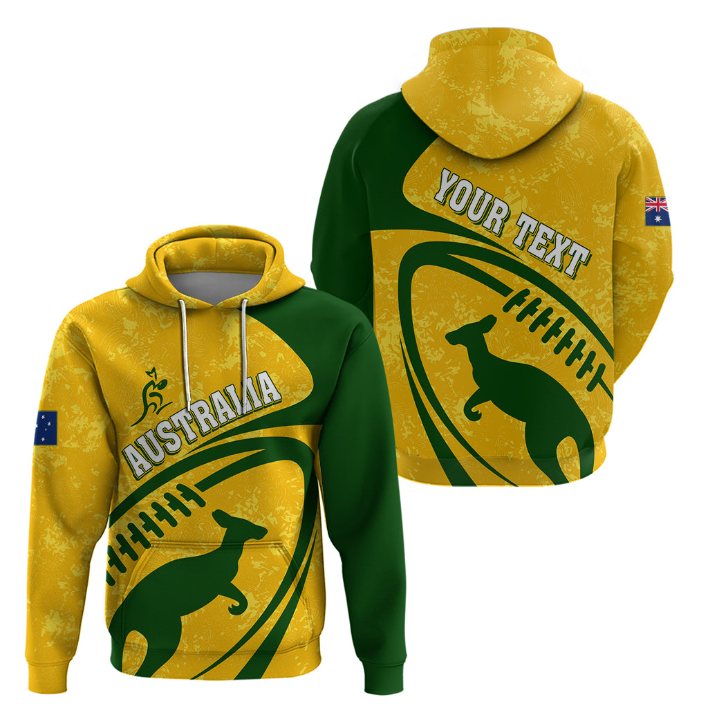 Personalised Aussie Wallabies Hoodie Rugby World Cup Sporty Dynamic LT7 - Vibe Hoodie Shop