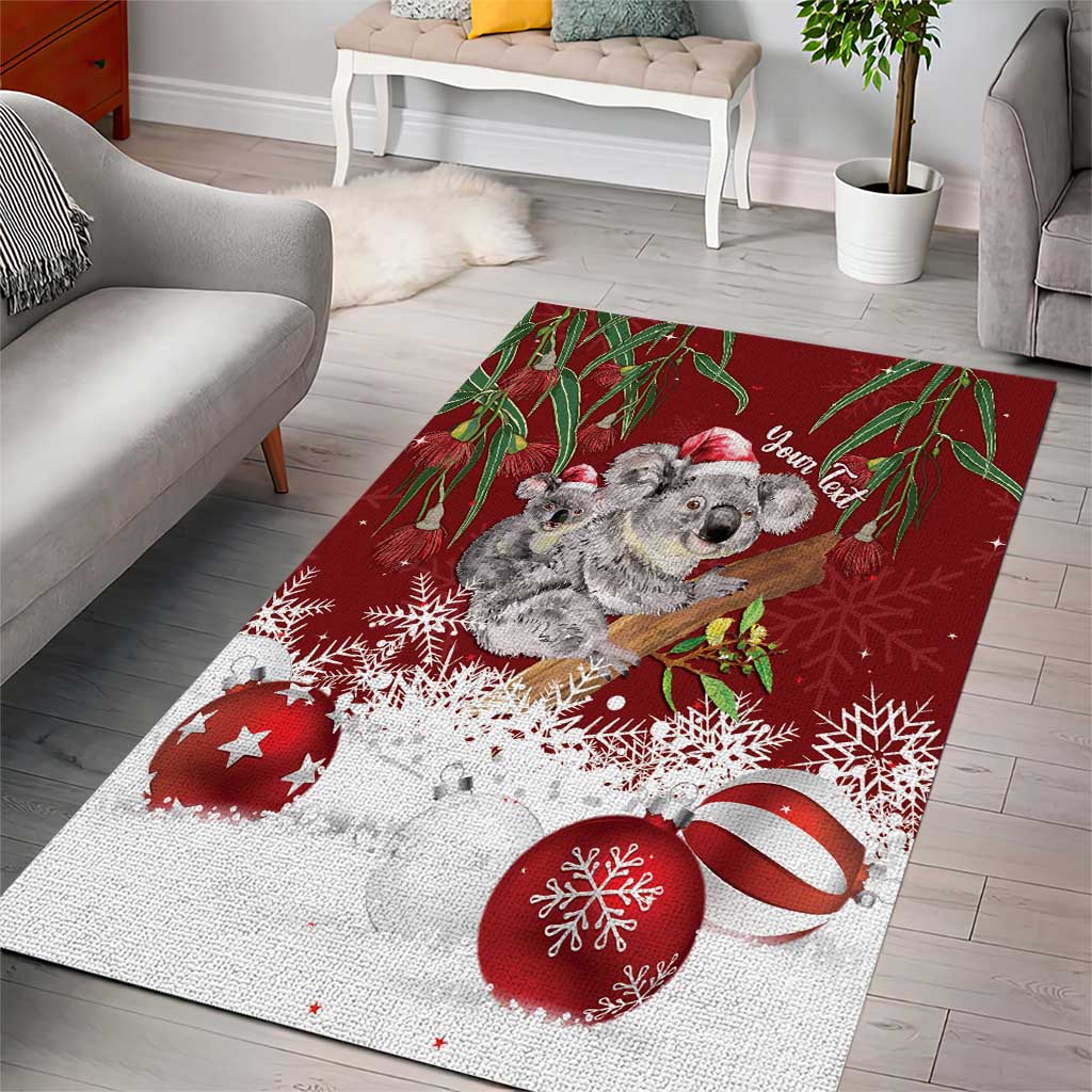 Personalised Aussie Christmas Area Rug Mom & Baby Koala - Vibe Hoodie Shop