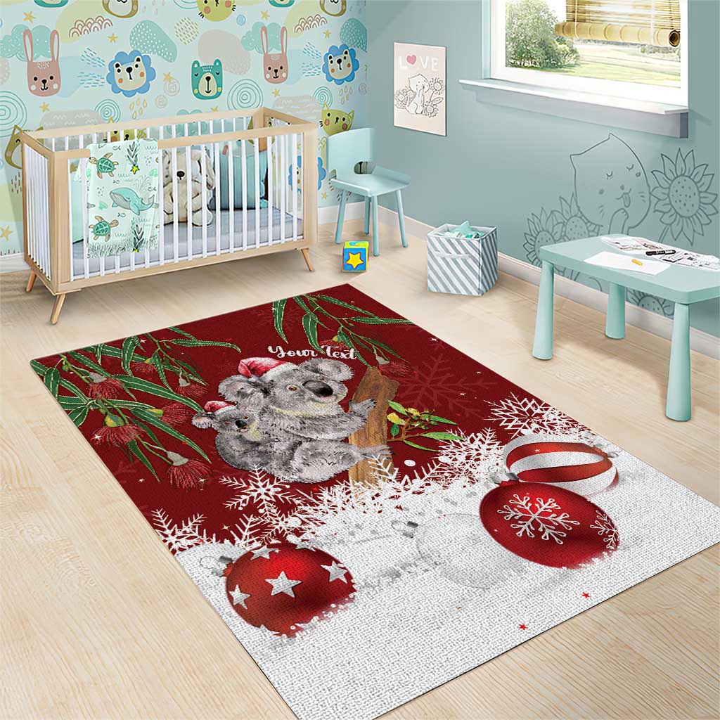 Personalised Aussie Christmas Area Rug Mom & Baby Koala - Vibe Hoodie Shop