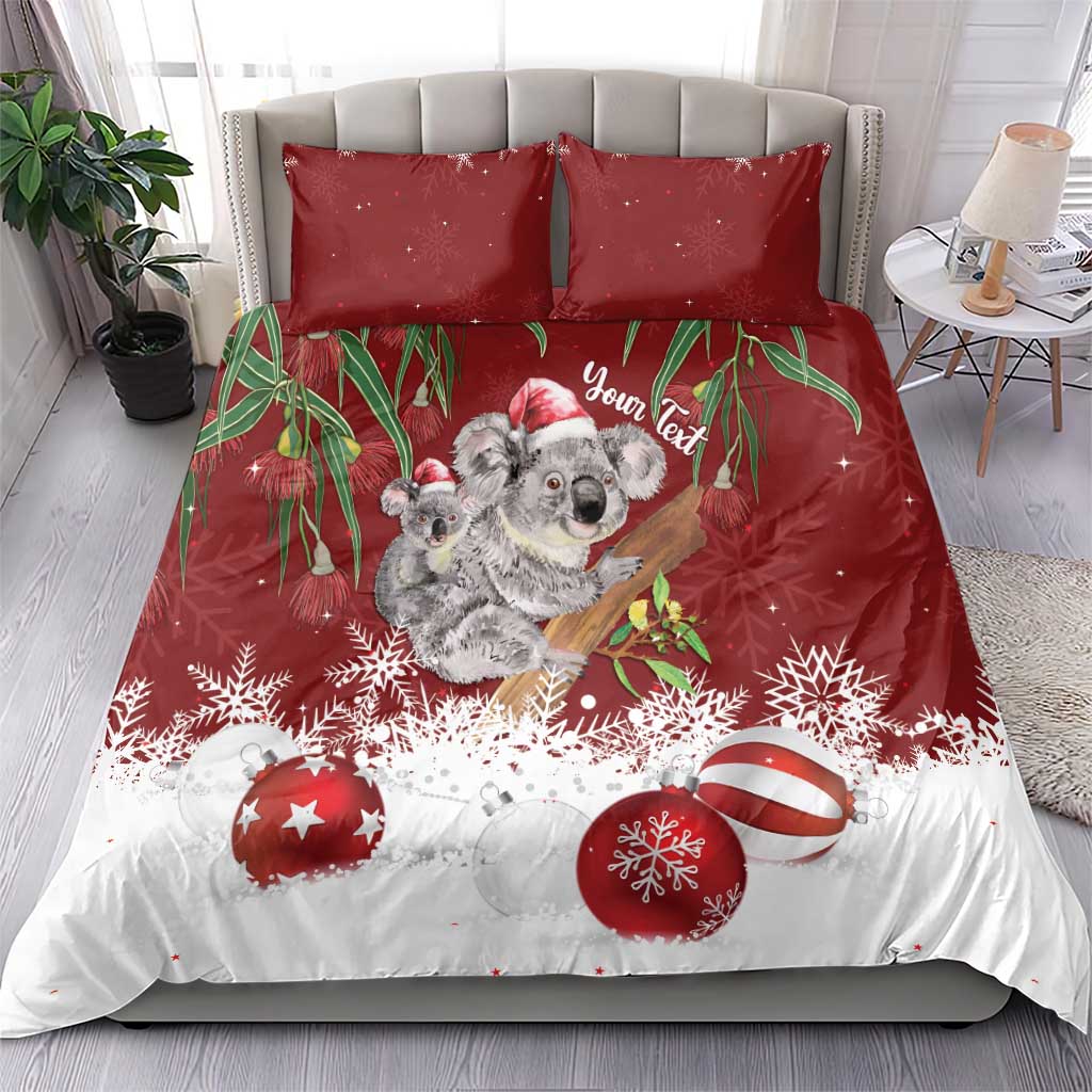 Personalised Aussie Christmas Bedding Set Mom & Baby Koala - Vibe Hoodie Shop