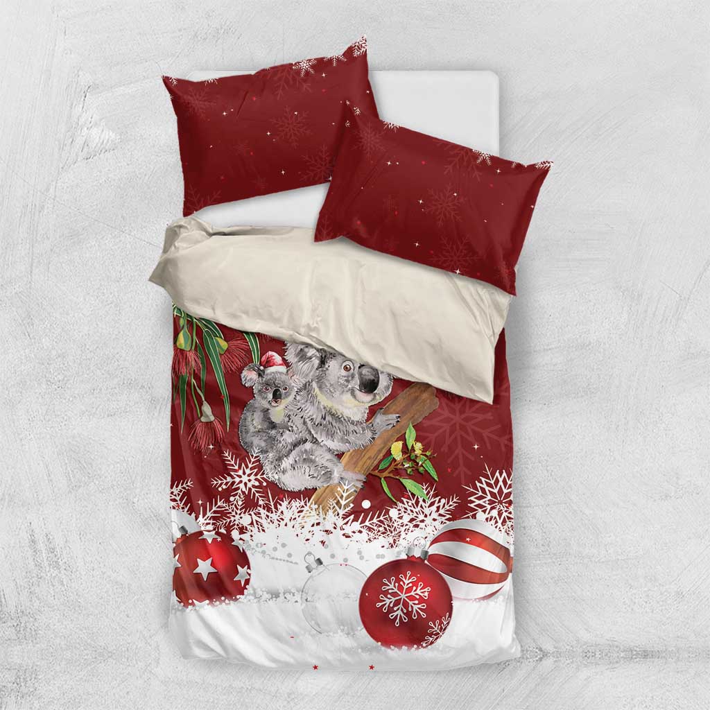 Personalised Aussie Christmas Bedding Set Mom & Baby Koala - Vibe Hoodie Shop