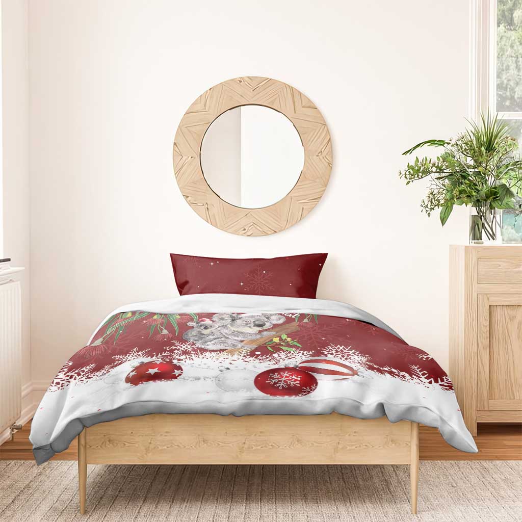 Personalised Aussie Christmas Bedding Set Mom & Baby Koala - Vibe Hoodie Shop