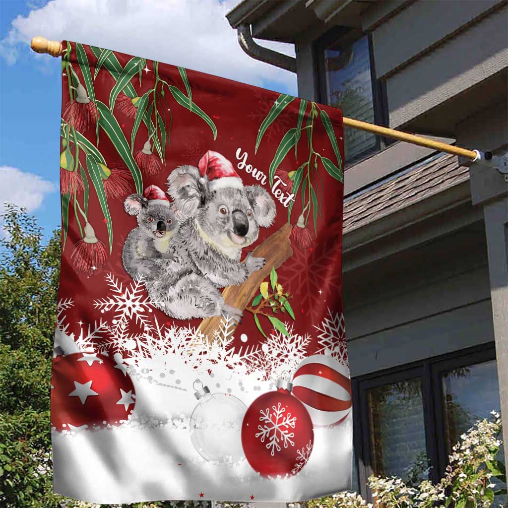 Personalised Aussie Christmas Garden Flag Mom & Baby Koala - Vibe Hoodie Shop