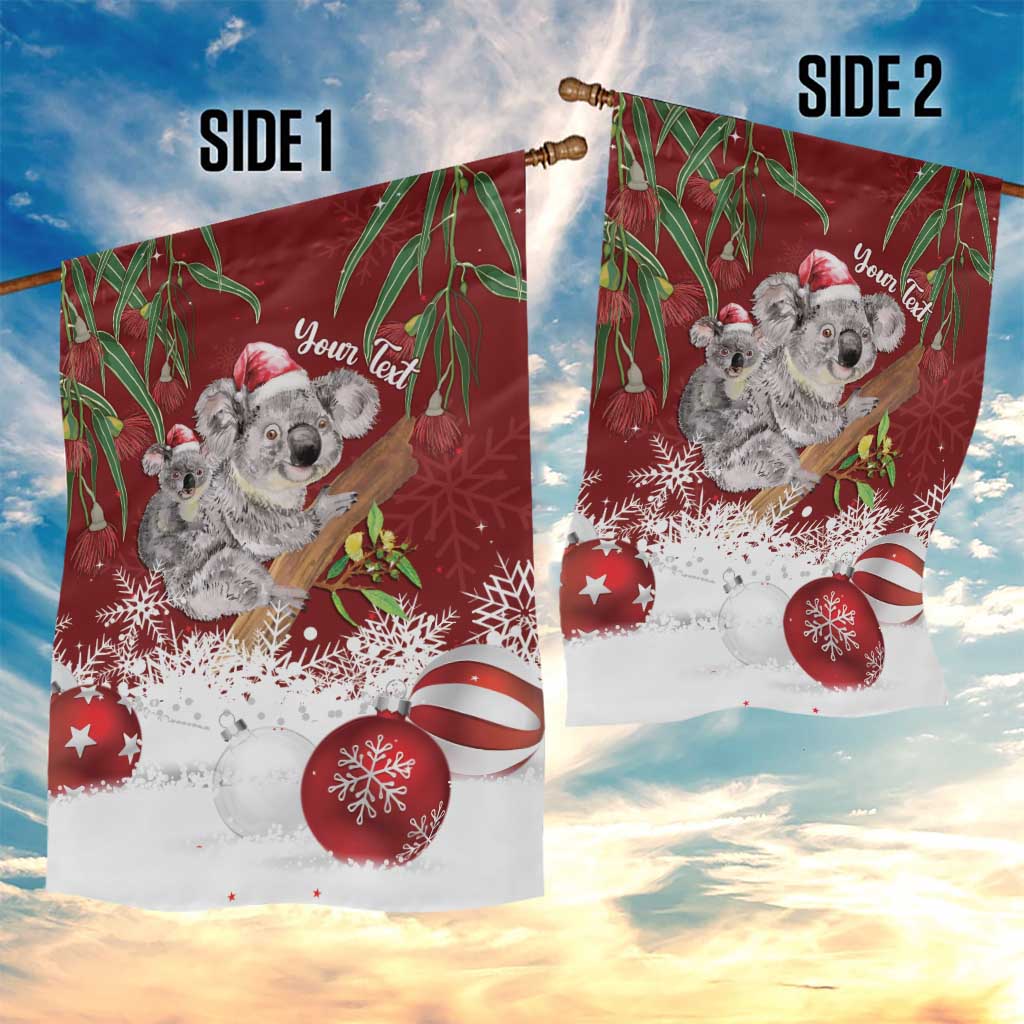 Personalised Aussie Christmas Garden Flag Mom & Baby Koala - Vibe Hoodie Shop