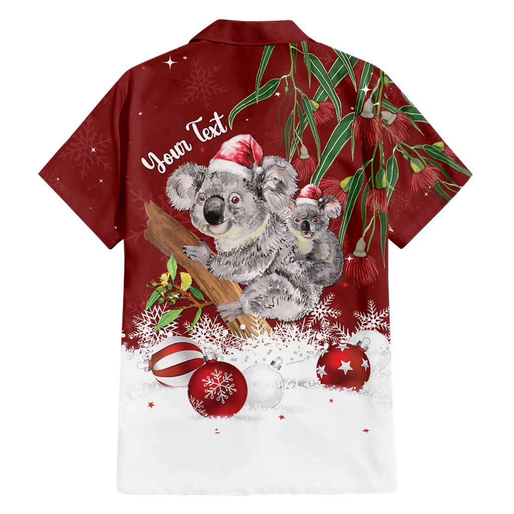 Personalised Aussie Christmas Hawaiian Shirt Mom & Baby Koala - Vibe Hoodie Shop