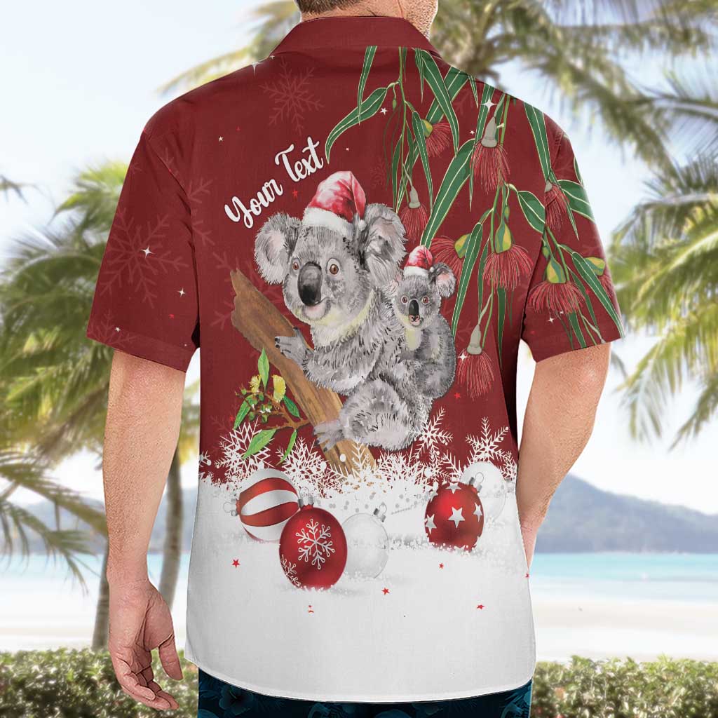 Personalised Aussie Christmas Hawaiian Shirt Mom & Baby Koala - Vibe Hoodie Shop