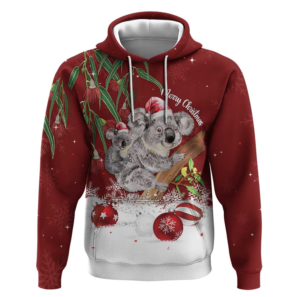 Personalised Aussie Christmas Hoodie Mom & Baby Koala LT7 - Vibe Hoodie Shop