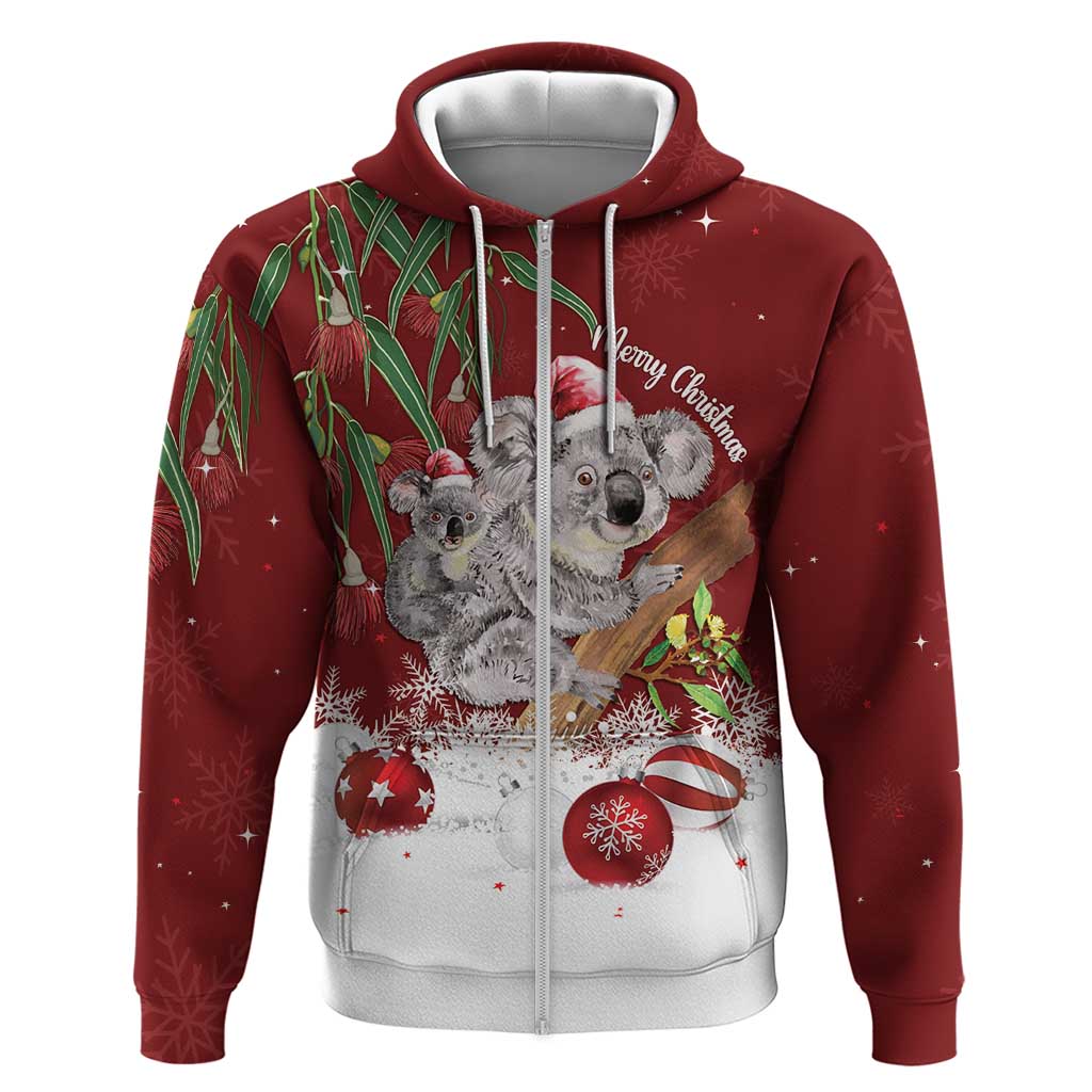 Personalised Aussie Christmas Hoodie Mom & Baby Koala LT7 - Vibe Hoodie Shop