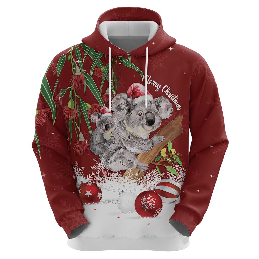 Personalised Aussie Christmas Hoodie Mom & Baby Koala LT7 - Vibe Hoodie Shop