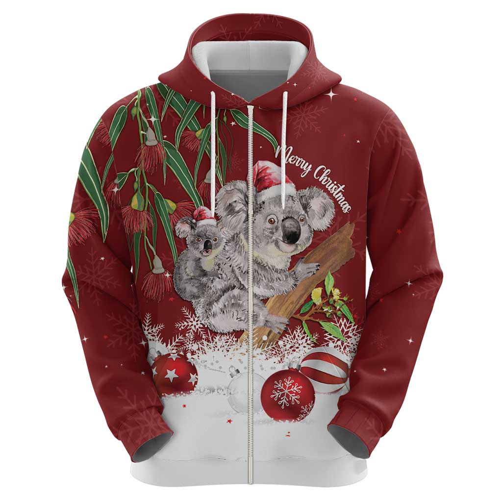 Personalised Aussie Christmas Hoodie Mom & Baby Koala LT7 - Vibe Hoodie Shop