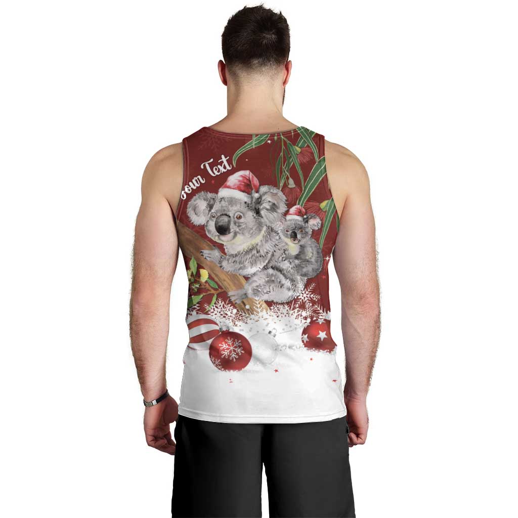 Personalised Aussie Christmas Men Tank Top Mom & Baby Koala - Vibe Hoodie Shop