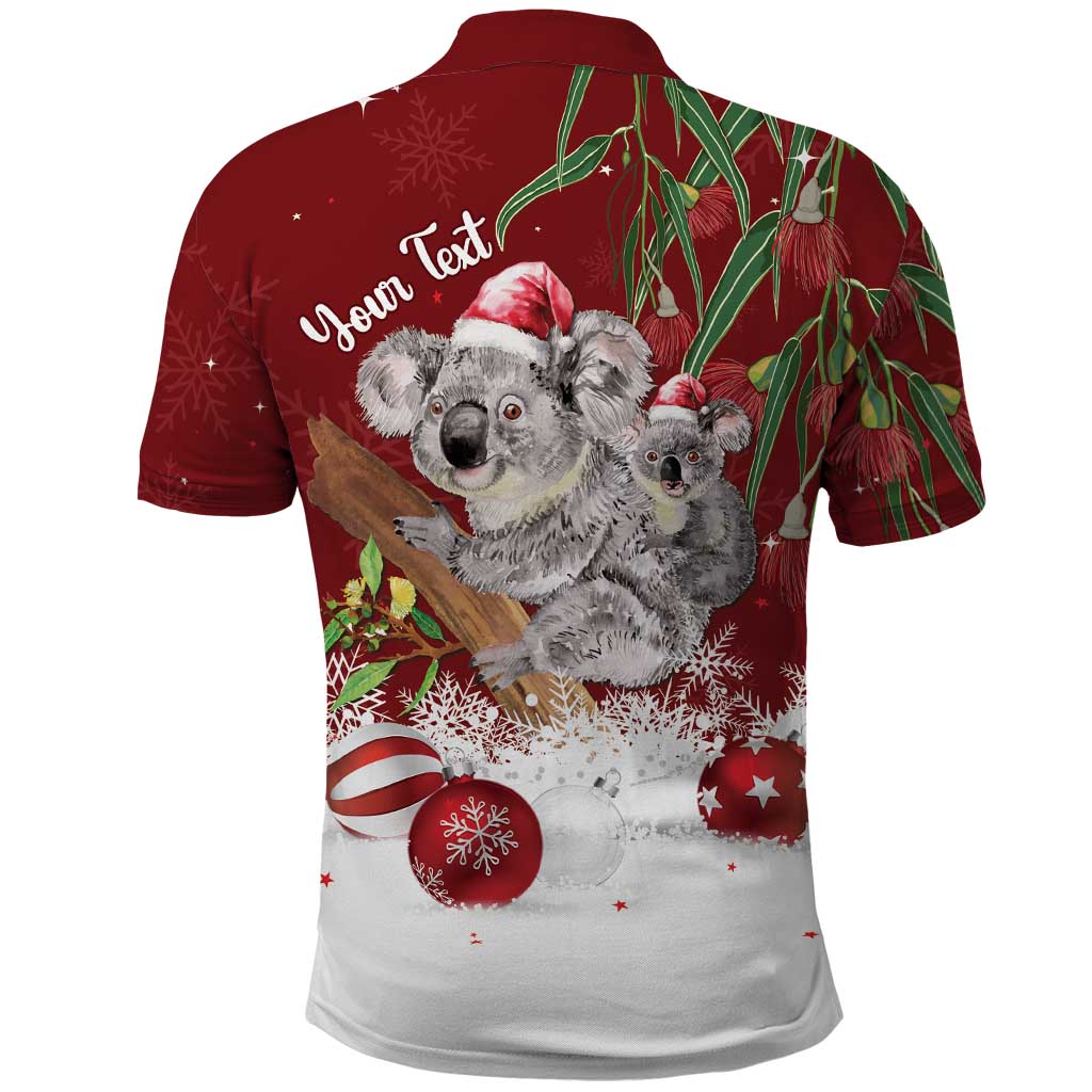 Personalised Aussie Christmas Polo Shirt Mom & Baby Koala - Vibe Hoodie Shop