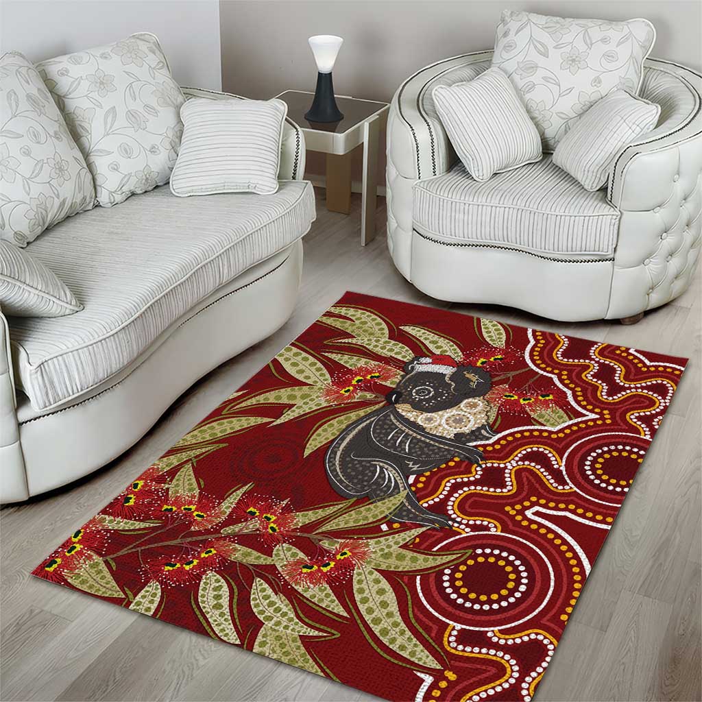 Australia Santa Koala Area Rug Aboriginal Style - Vibe Hoodie Shop