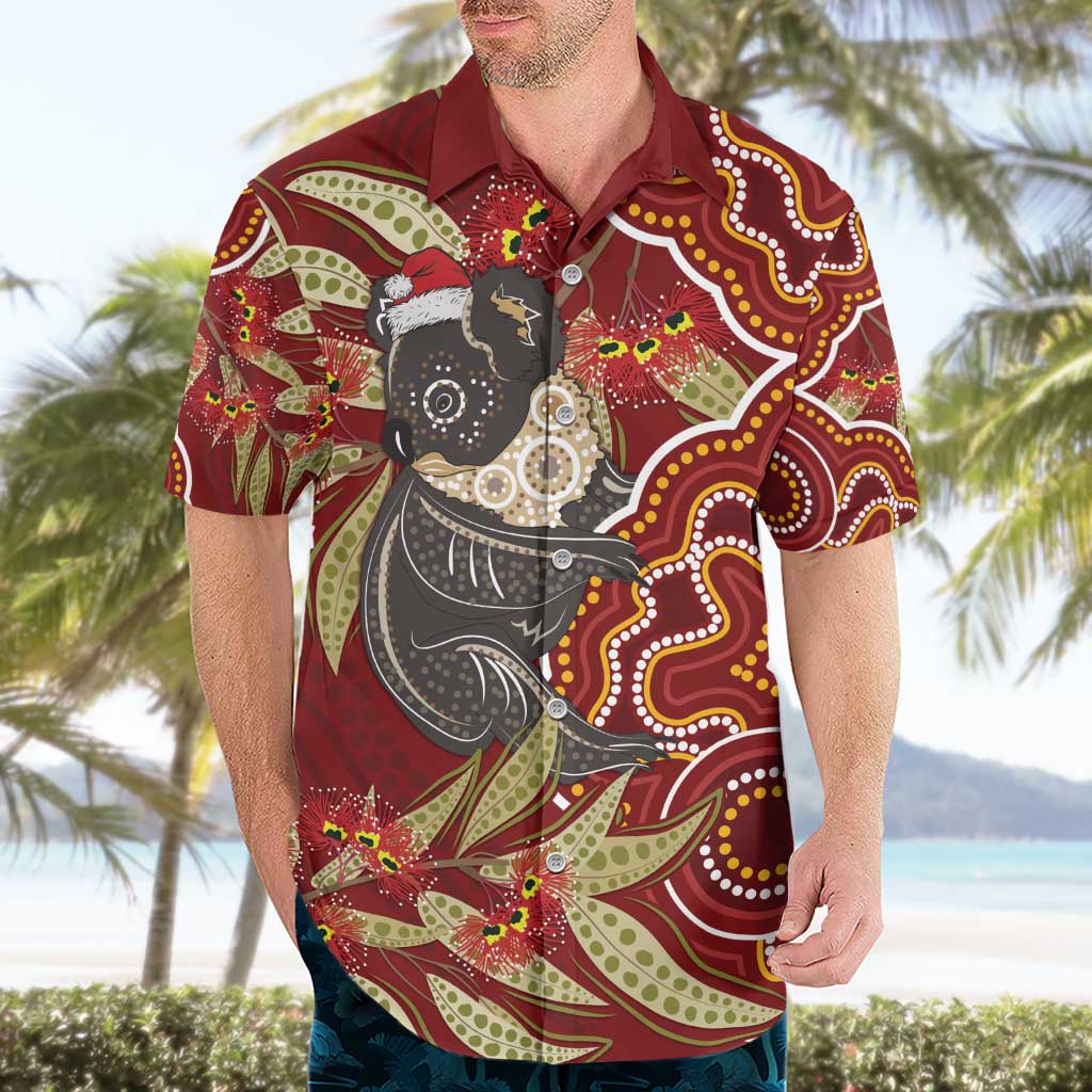 Australia Santa Koala Hawaiian Shirt Aboriginal Style - Vibe Hoodie Shop