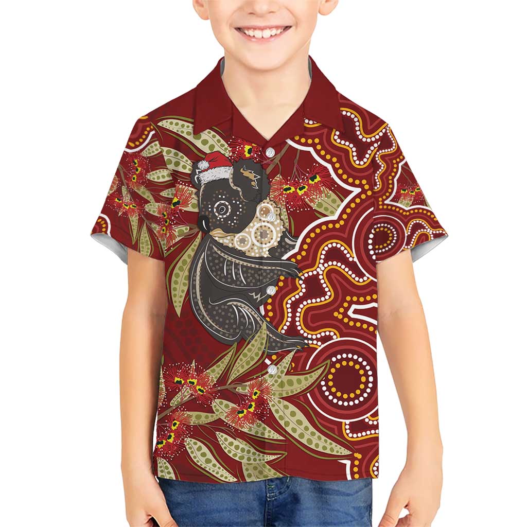 Australia Santa Koala Hawaiian Shirt Aboriginal Style - Vibe Hoodie Shop