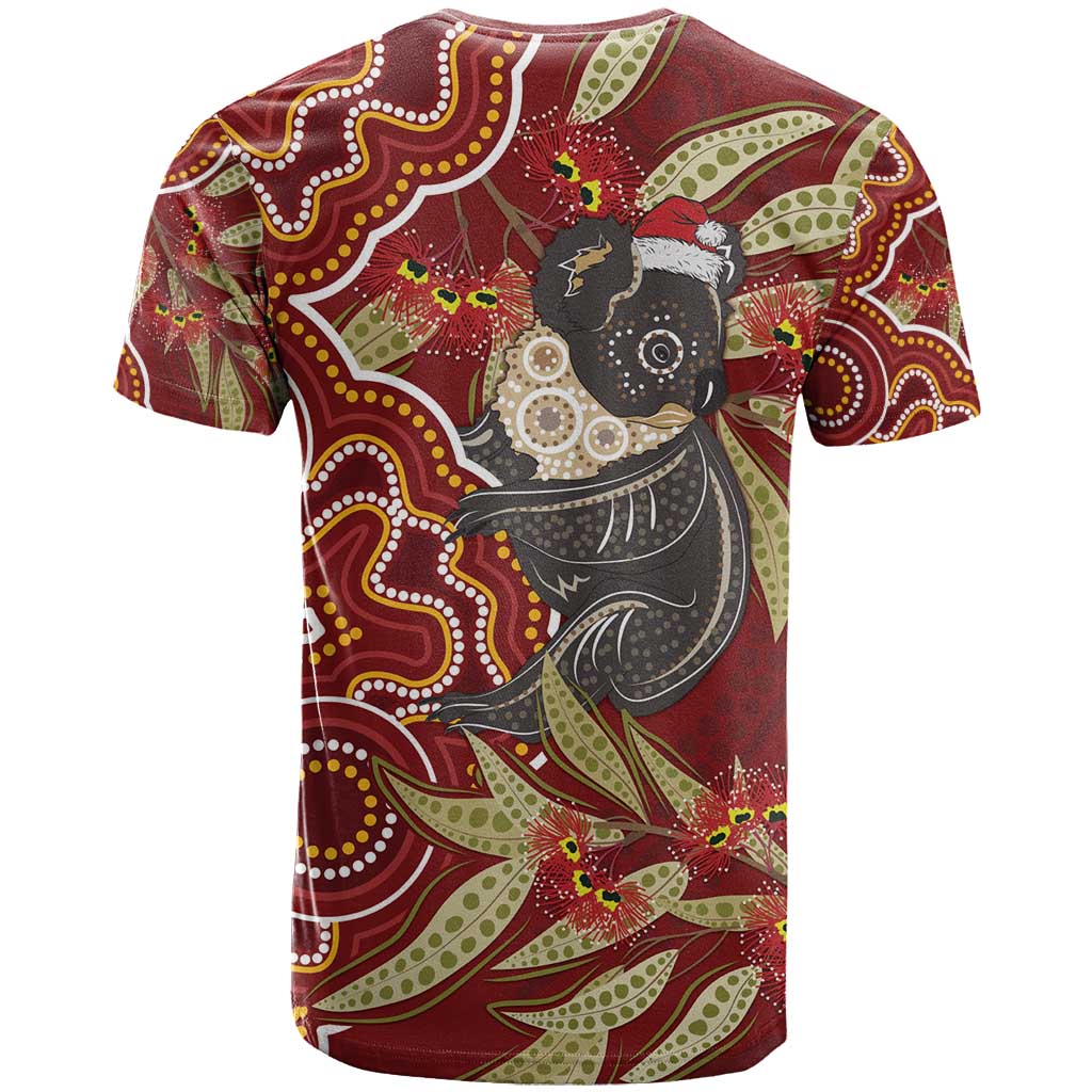 Australia Santa Koala T Shirt Aboriginal Style - Vibe Hoodie Shop