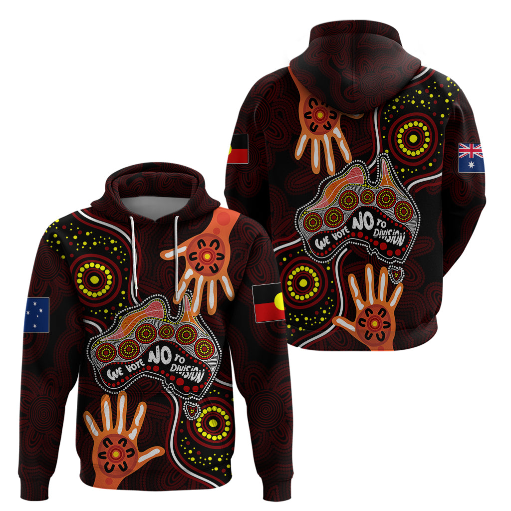 Australia Indigenous Hoodie We Vote NO To Division Aboriginal Map LT7 - Vibe Hoodie Shop