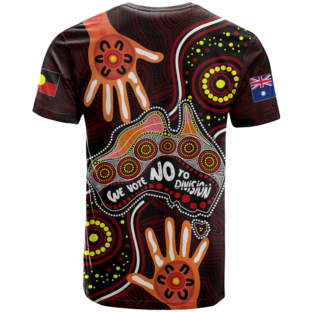 Australia Indigenous T Shirt We Vote NO To Division Aboriginal Map - Vibe Hoodie Shop