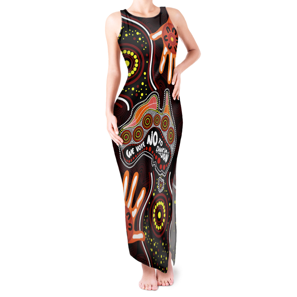 australia-indigenous-tank-maxi-dress-we-vote-no-to-division-aboriginal-map