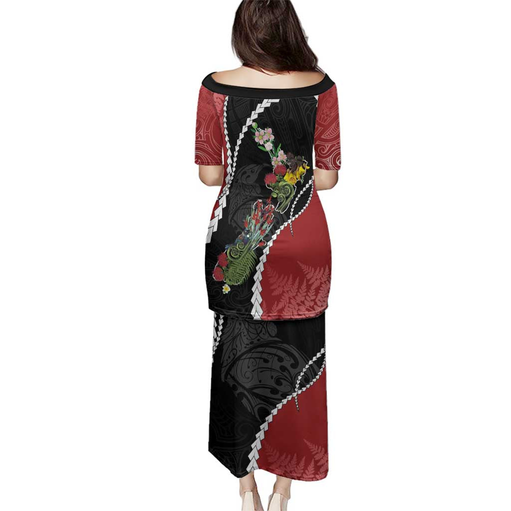 New Zealand Christmas Family Matching Puletasi and Hawaiian Shirt Flora Map with Birds - Vibe Hoodie