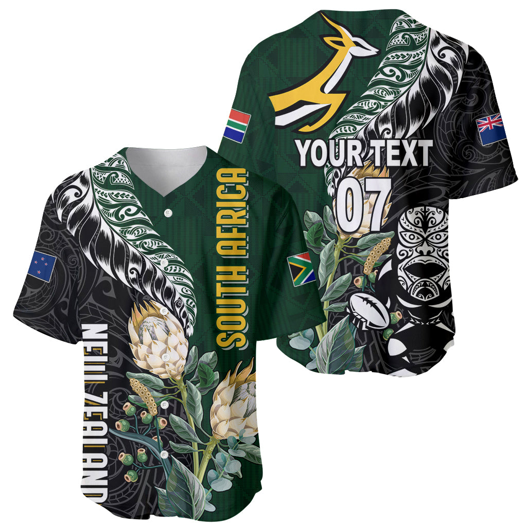 Custom South Africa Mix New Zealand Rugby 2023 Baseball Jersey World Cup Greatest Rivalry - Vibe Hoodie Shop