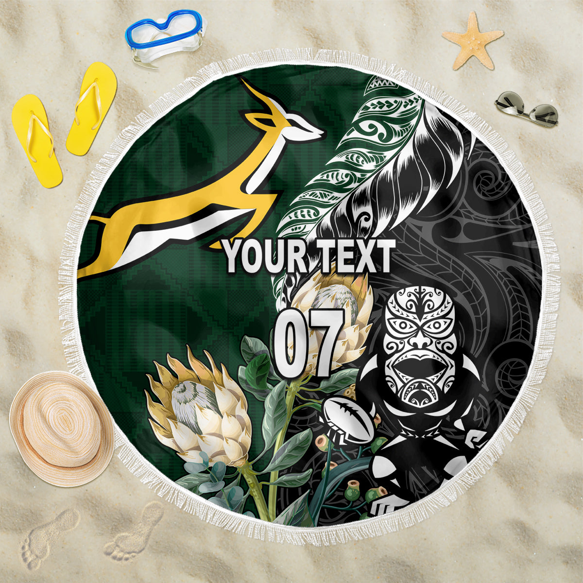 custom-south-africa-mix-new-zealand-rugby-2023-beach-blanket-world-cup-greatest-rivalry