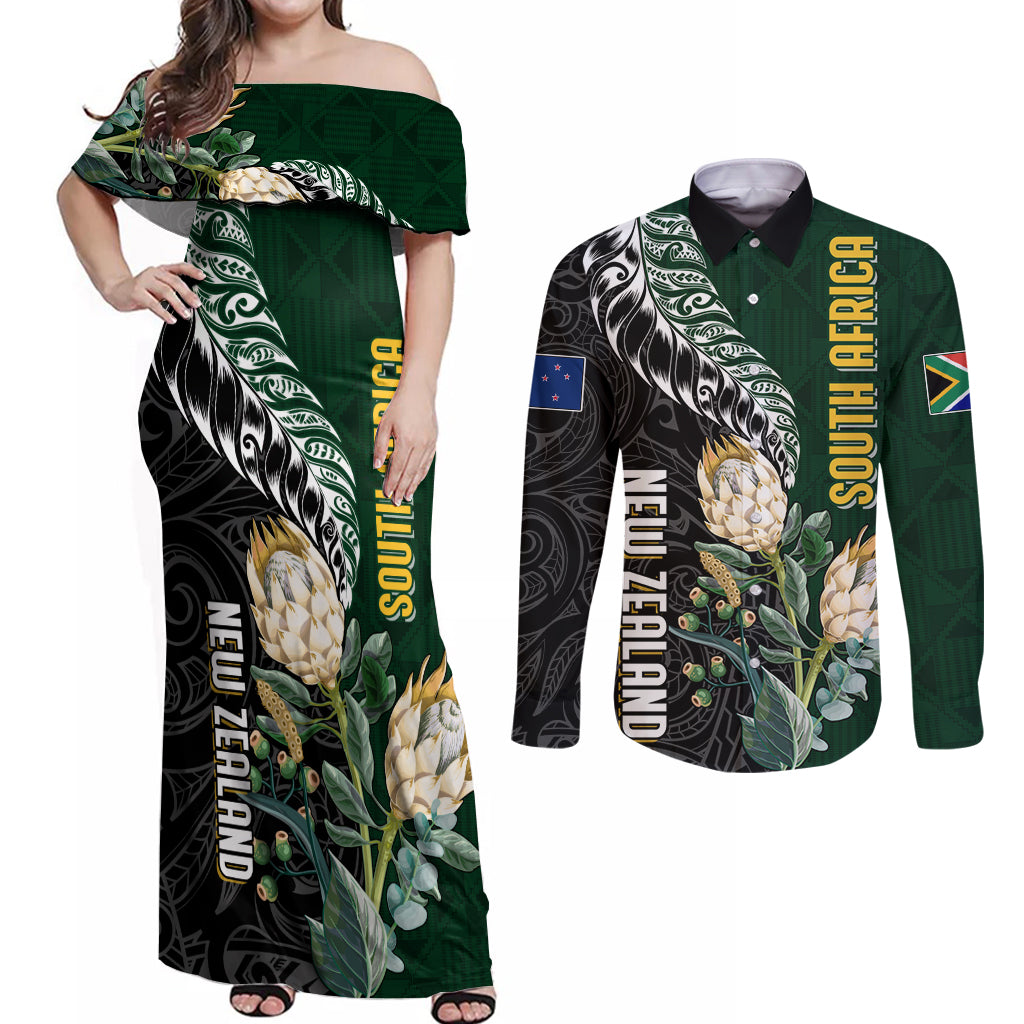 Custom South Africa Mix New Zealand Rugby 2023 Long Sleeve Shirt World Cup Greatest Rivalry - Vibe Hoodie Shop