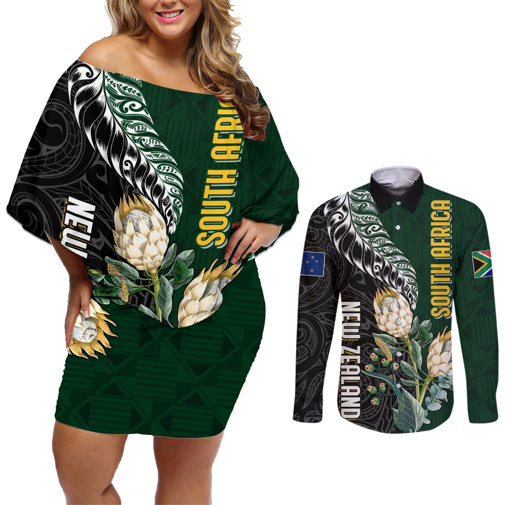 Custom South Africa Mix New Zealand Rugby 2023 Mermaid Dress World Cup Greatest Rivalry LT7